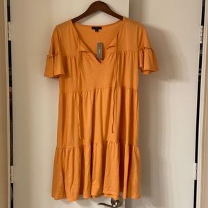 New with tags. Never been worn. Orange J.Crew dress